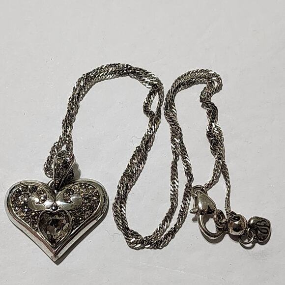 Brighton Trust your Journey? Jeweled‎ crystal heart Pendant Necklace - Picture 1 of 5